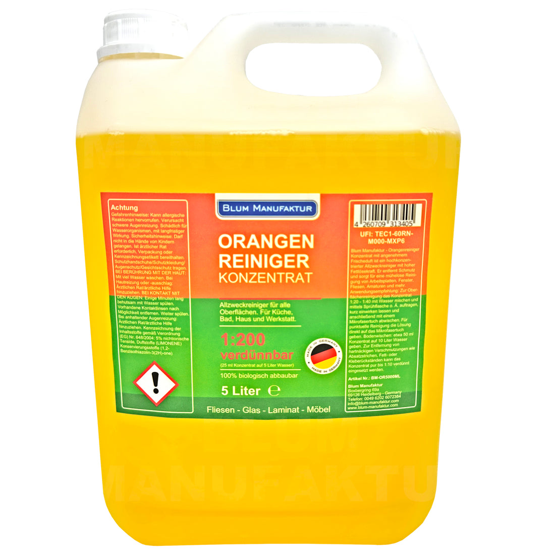 5 Liter Orangenreiniger Konzentrat