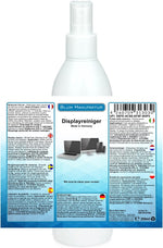 Blum Manufaktur Display-Reiniger - 250 ml - Bildschirm-Reinigung - PC-Reiniger inkl. Mikrofasertuch 30 x 30 cm - Screen Cleaner - Made in Germany