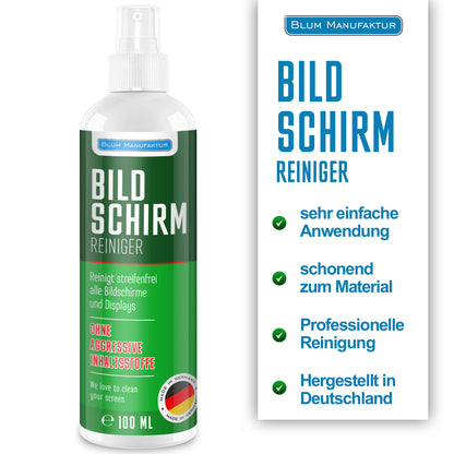 100ml Bildschirmreiniger + Mikrofasertuch 30x30 cm