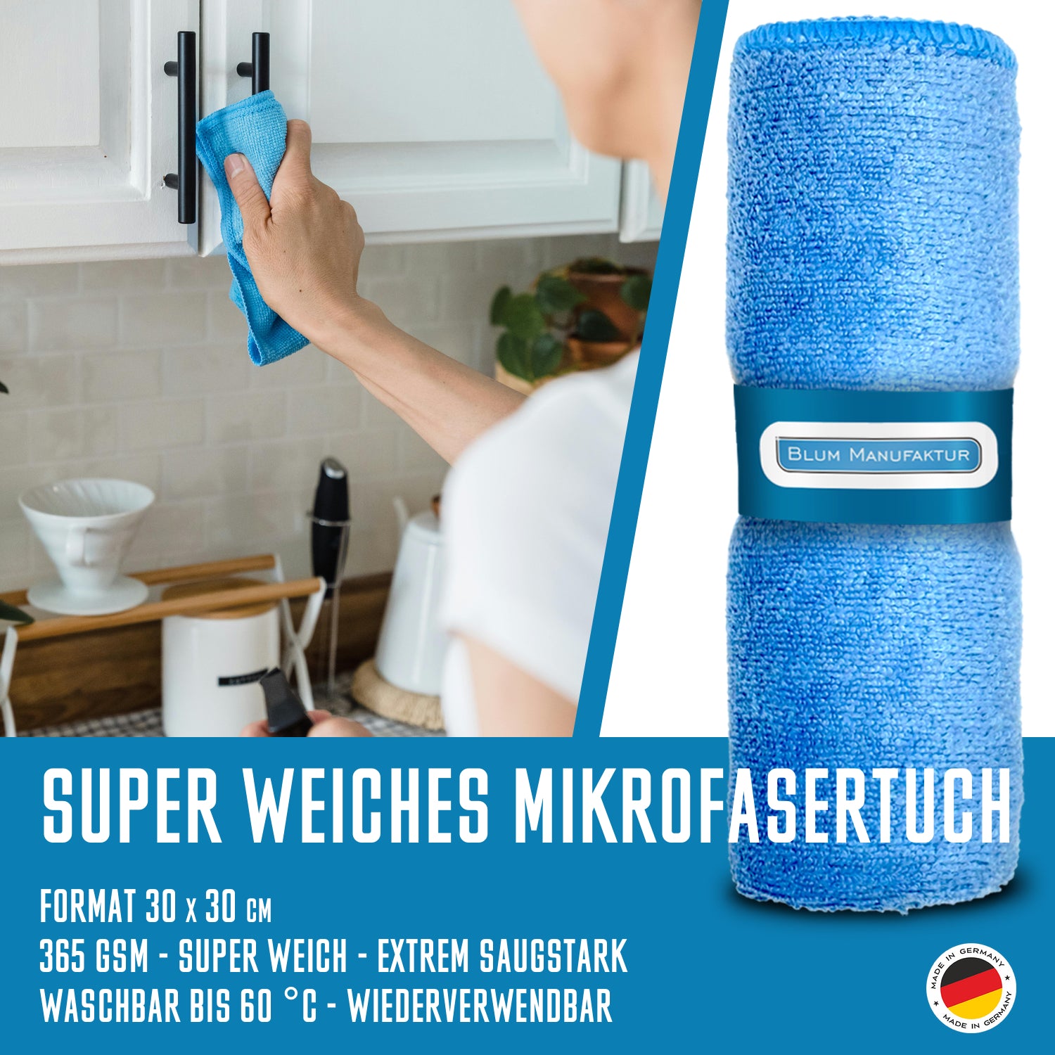 1 Liter Universalentkalker Konzentrat + Mikrofasertuch 40x40 cm + Messbecher