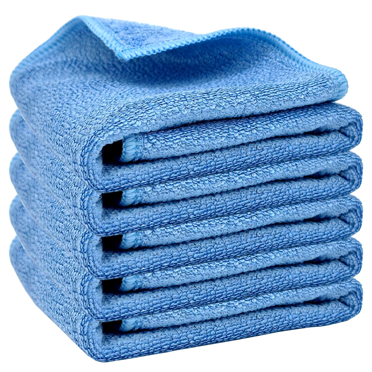 Mikrofasertuch Premium 30x30 cm - blau - 5er Pack